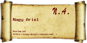 Nagy Ariel névjegykártya