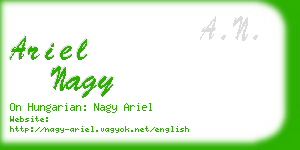 ariel nagy business card